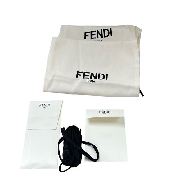 Fendi Men’s Neoprene Printed Blue/White/Silver Slip-On Sneakers - Picture 3 of 10